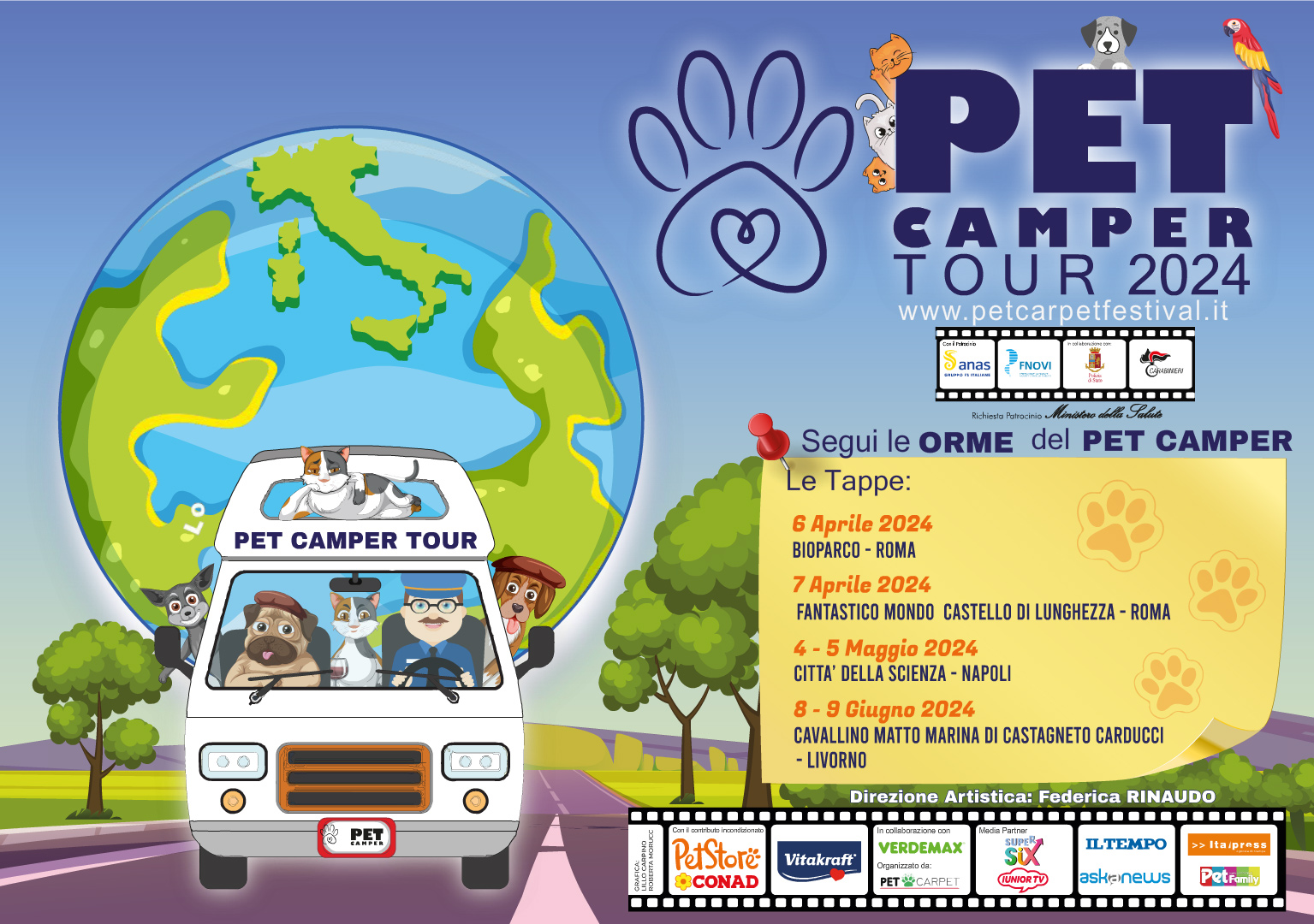 Arriva in Toscana l'ultima tappa del Pet Camper Tour con Polizia, Carabinieri, Anas, contro l'abbandono, in difesa dell'ambiente e per la sicurezza stradale. 8 e 9 Giugno 2024 Cavallino Matto Marina di Castagneto Carducci (Livorno)