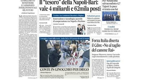 RASSEGNA - Il Mattino: Conte in ginocchio per Diego, l'omaggio a 4 anni dalla morte