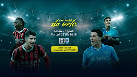 TIMVISION offre il grande calcio in chiaro: Milan-Napoli gratis per tutti. Ecco come