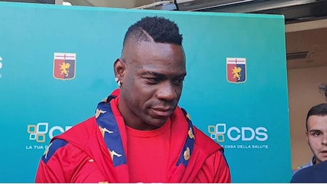 Mario Balotelli è arrivato a Genova: Sono carico, spero di essere pronto presto