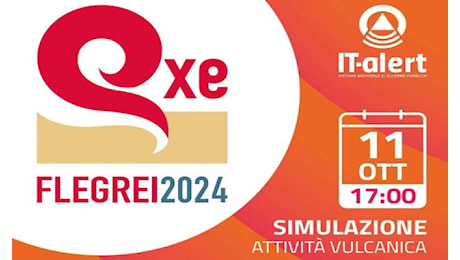 Exe Flegrei 2024: l'11 ottobre test IT-alert