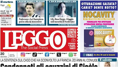 Leggo in prima pagina su Padovano: La Champions, poi in cella da innocente