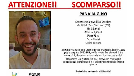 Gino Panaiia, scomparso la sera di Halloween nel milanese : ritrovato lo scooter