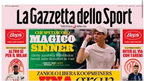 L'apertura de La Gazzetta dello Sport sulla Juventus: Una gran Signora