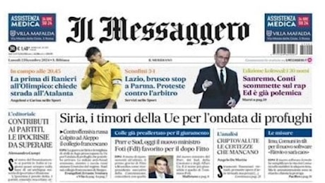 Il Messaggero : Lazio, brusco stop a Parma. Proteste contro l'arbitro