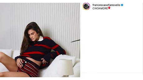 Francesca Sofia Novello mostra il pancione su Instagram: bellissima e felice