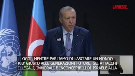 Cop29, Erdogan attacca Israele: Ha creato a Gaza un disastro ambientale