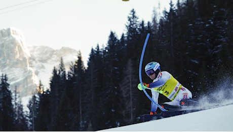 Slalom Alta Badia, Haugan guida nella prima manche. Vinatzer fuori