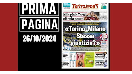 Prima pagina Tuttosport: a Bologna non si gioca, il Milan non gradisce