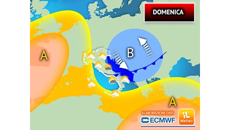 Meteo: Domenica, il Ciclone si allontana, torna il Sole ma qualche Temporale ci sarà, regioni a rischio