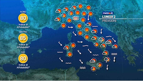 Meteo 2 dicembre: settimana al via con clima meno freddo. Martedì 3 nuove piogge: ecco dove