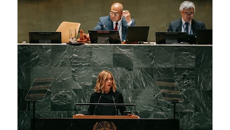 Meloni all'Assemblea Generale dell'Onu: Israele rispetti il diritto e tuteli i civili