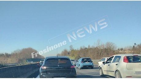 Incidente sull’A1, nove km di coda tra Ferentino e Colleferro: traffico paralizzato