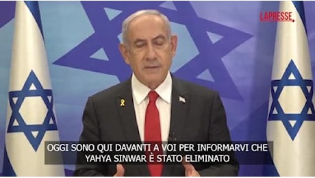 Netanyahu: «Sinwar è morto, ma il nostro compito non è terminato»