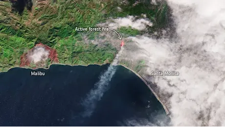 Gli incendi della California visti dallo spazio VIDEO