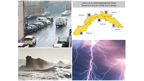 Imperia: maltempo, confermata alle 18 la chiusura dell'allerta gialla. Bassa probabilità di temporali forti, mare agitato su tutta la regione