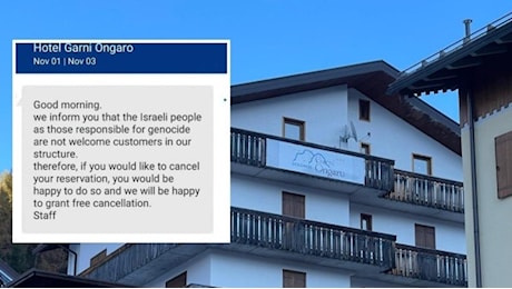 Belluno, coppia di Tel Aviv rifiutata da un hotel: «Israeliani responsabili di genocidio, non sono ospiti graditi»