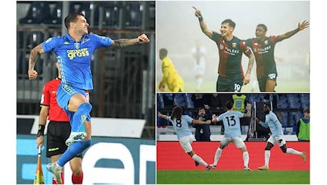 Serie A, Empoli-Como 1-0, Parma-Genoa 0-1 e Lazio-Cagliari 2-1. VIDEO HIGHLIGHTS