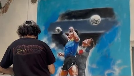 Napoli, al Vomero un nuovo murale dedicato a Maradona