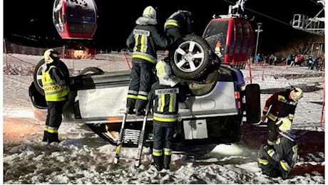 Alto Adige, si ribaltano con il Suv su una pista da sci di Plan de Corones e scappano