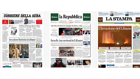 1 Ottobre: Israele invade il Libano, retata nelle curve di Inter e Milan, Stellantis crolla in Borsa