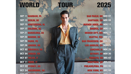 Damiano David e il World Tour 2025 da solista