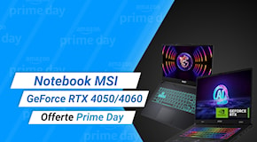 Tre notebook MSI con GeForce RTX 4050 e 4060 scontati bene su Amazon per il Prime Day