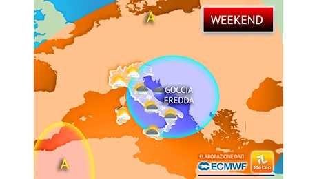 Meteo Weekend: Goccia Fredda sull'Italia con Pioggia e Neve per Sabato 30 Novembre e Domenica 1 Dicembre