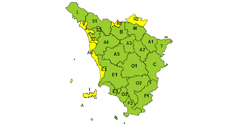 Venti forti e mareggiate, allerta giallo martedì 19 su costa, Arcipelago e Appennino