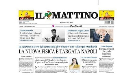 Il Mattino titola sul netto 5-0 rifilato dal Napoli al Palermo: Coppa azzurra