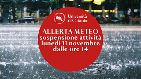 Allerta meteo / Sospensione attività dalle ore 14