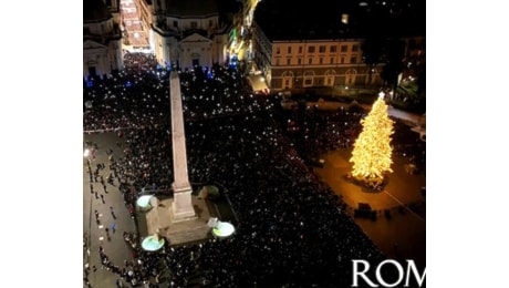 Roma - Oggi a piazza del Popolo cerimonia di accensione dell'albero di Natale. Chiusure dalle 15