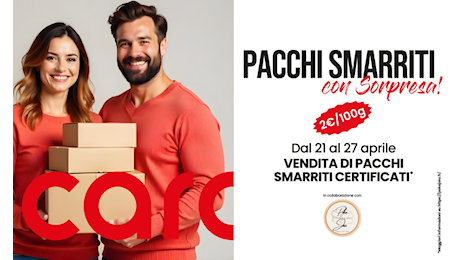 La vendita dei pacchi smarriti arriva al Centro Commerciale Carosello di Carugate