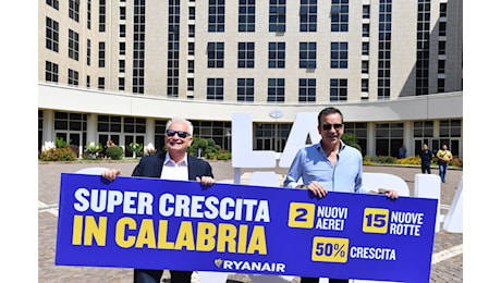 Ryanair punta sulla Calabria: Ceo Wilson e il presidente Occhiuto annunciano il nuovo piano di investimenti