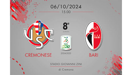 Cremonese-Bari 1-1, tabellino e cronaca