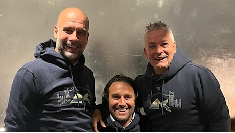 Guardiola e Robi si sono ritrovati a cena, con loro anche Toni e Caracciolo. Pep e Baggio a Brescia: Meraviglioso»