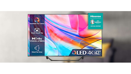 SOTTOCOSTO Amazon: Smart TV Hisense 43 4K a 299 euro invece di 449 (-33%)