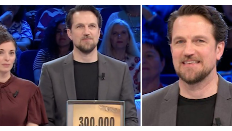 Serata fortunata per il trentino Steven Tomasi ad Affari Tuoi: per l'insegnante di origini irlandesi colpo da 130 mila euro