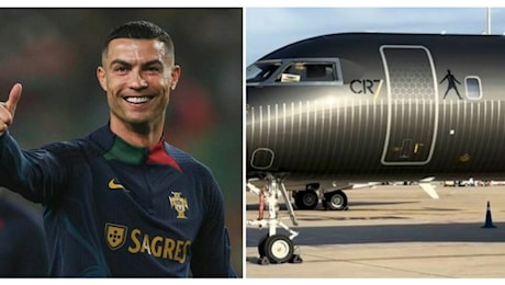 Cristiano Ronaldo, nuovo jet personalizzato da 70 milioni di euro: a bordo suite e letto a doghe, quanti passeggeri può ospitare