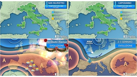 Meteo 31 dicembre e Capodanno, le previsioni: con l'anticiclone anche piogge, ecco dove. Poi cambia tutto