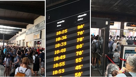 Firenze, ancora caos alla stazione di Santa Maria Novella: uomo «passeggia» in mezzo ai binari, tutti i treni si bloccano, ritardi fino a 90 minuti