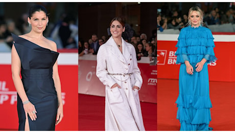 Festa del cinema di Roma, le pagelle dei look: Vittoria Puccini luminosa (9), Miriam Leone sbaglia tutto (6), Elisabetta Ferracini trendy (9)