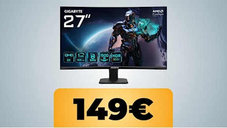 Il monitor Gigabyte GS27QC da 27 pollici QHD a 165Hz è al prezzo minimo storico per il Black Friday di Amazon