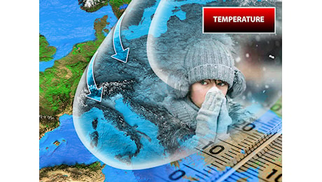 Meteo: Freddo in arrivo da Venerdì 10, temperature in crollo di 8-10°C; i dettagli