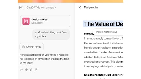 Cos'è e come funziona ChatGPT Canvas