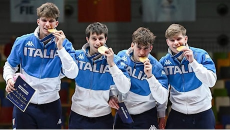 Elia Pasin (Scherma Treviso Maestro Ettore Geslao) è campione del mondo con la squadra italiana di fioretto maschile