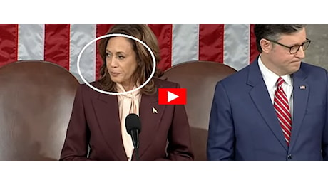 Trump proclamato presidente Usa da Kamala Harris, che stavolta non ride e sembra molto triste... (video)