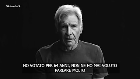 VIDEO Harrison Ford e l'endorsment a Kamala Harris: Lei difenderà anche il diritto a non essere d'accordo