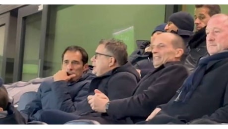 Massimiliano Allegri in tribuna a seguire Tottenham-Roma