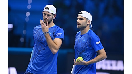 Atp Finals, Bolelli-Vavassori ko: ora la semifinale in palio contro Arevalo-Pavic